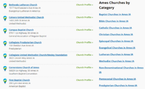 ChurchFinder.com screenshot